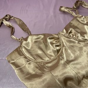 satin corset